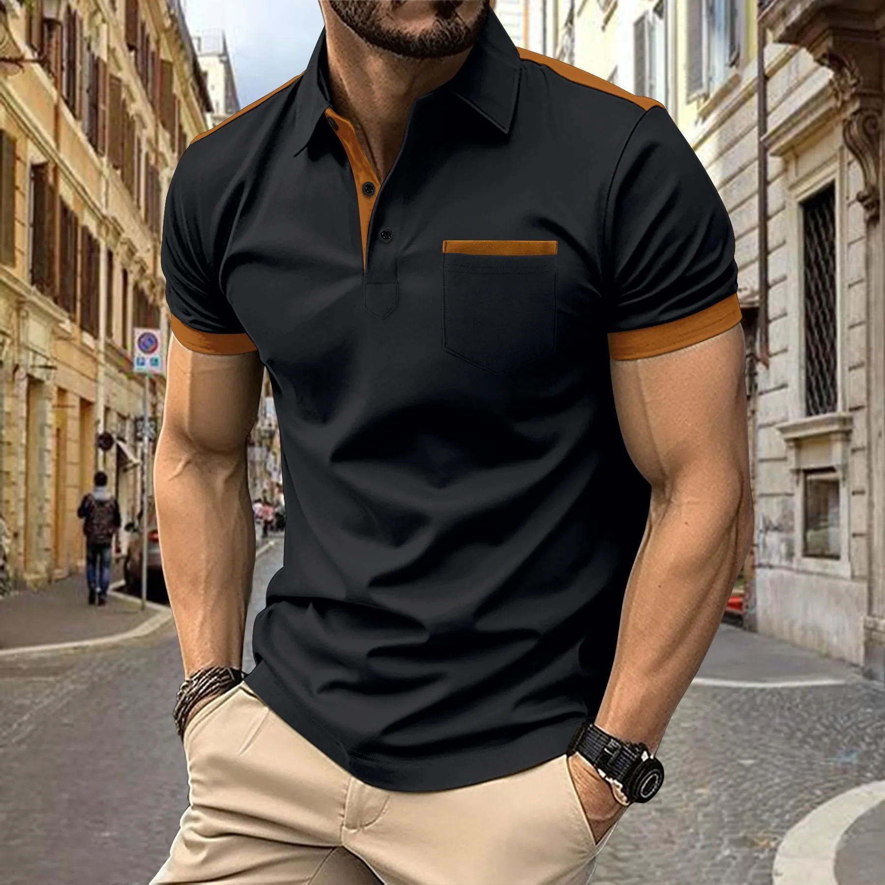 Summer Men's Short Sleeve T Shirts Solid Color Polo Shirt Breathable Loose Basic Shirts for Men Lightweight Tops with Pockets
Summer Men's Short Sleeve T Shirts Solid Color Polo Shirt Breathable Loose Basic Shirts for Men Lightweight Tops with Pockets