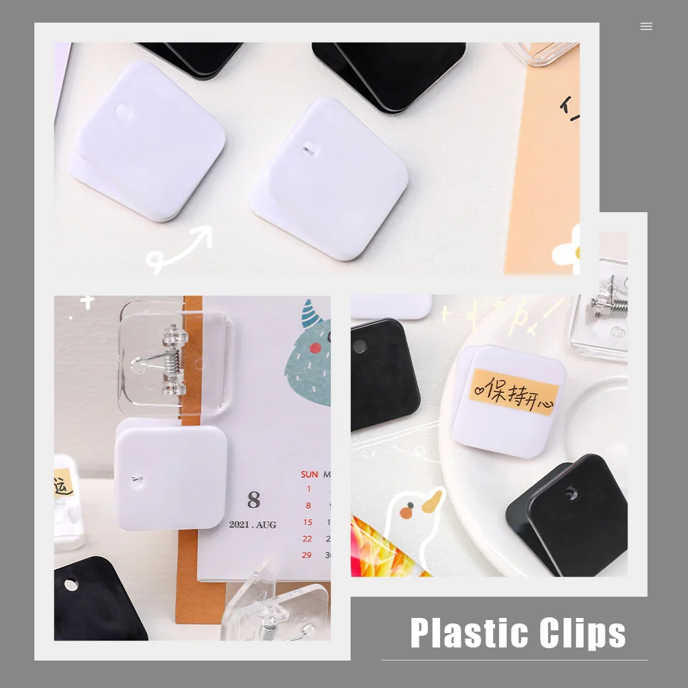 12pcs Square Folder Clips Plastic Paper Clamps File Holders Student Stationery Supplies Office Binder for Notes
12pcs Square Folder Clips Plastic Paper Clamps File Holders Student Stationery Supplies Office Binder for Notes