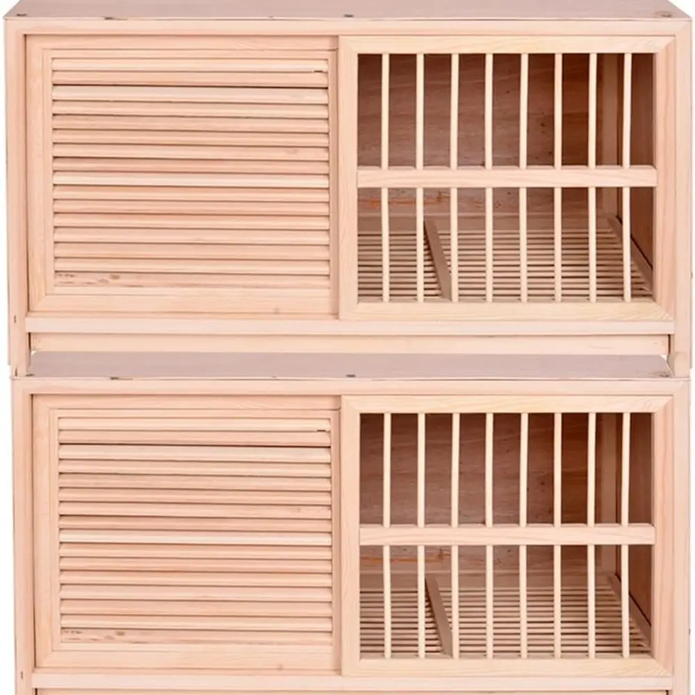 Solid Wood Pigeon Breeding Cage with Light-Blocking Shutters, 80x40x45cm, Paired Sliding Doors & Waste Tray
Solid Wood Pigeon Breeding Cage with Light-Blocking Shutters, 80x40x45cm, Paired Sliding Doors & Waste Tray