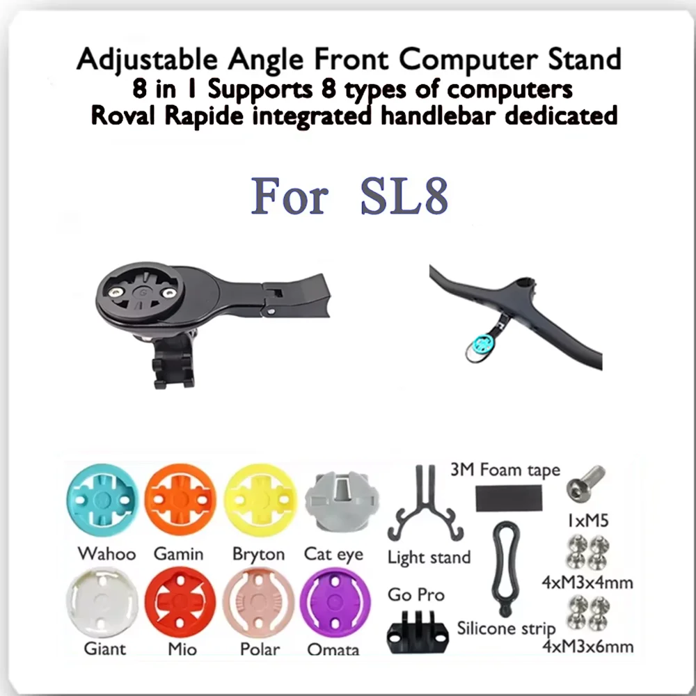 Alloy Adjustable Computer Stand,For SL8 Road Carbon Bike Handlebar,Compatible With GPS,Garmin, Bryton,Wahoo,Bicycle Accessories
Alloy Adjustable Computer Stand,For SL8 Road Carbon Bike Handlebar,Compatible With GPS,Garmin, Bryton,Wahoo,Bicycle Accessories