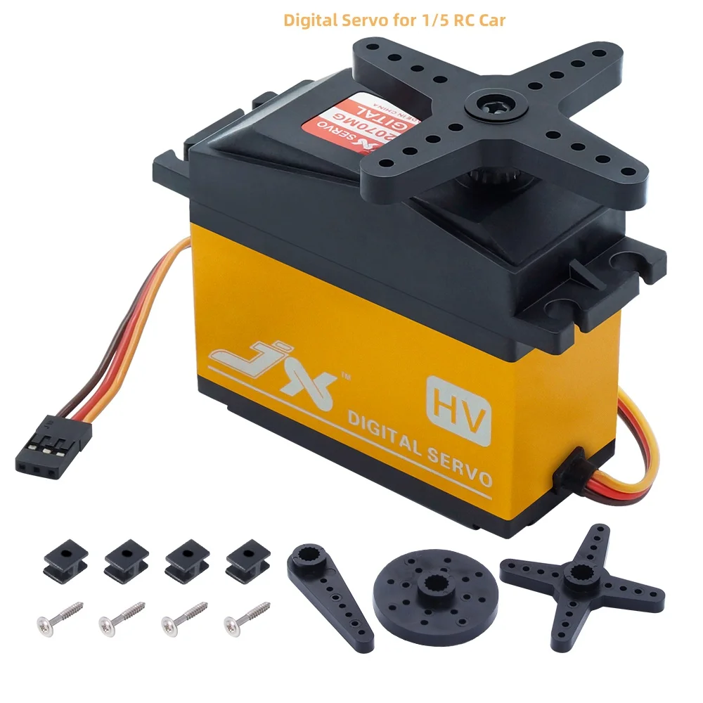 1PCS/2PCS JX Servo High torque Metal Gear PDI-HV2070MG 70KG HV Metal gear Core Digital Servo for 1/5 RC Car
1PCS/2PCS JX Servo High torque Metal Gear PDI-HV2070MG 70KG HV Metal gear Core Digital Servo for 1/5 RC Car