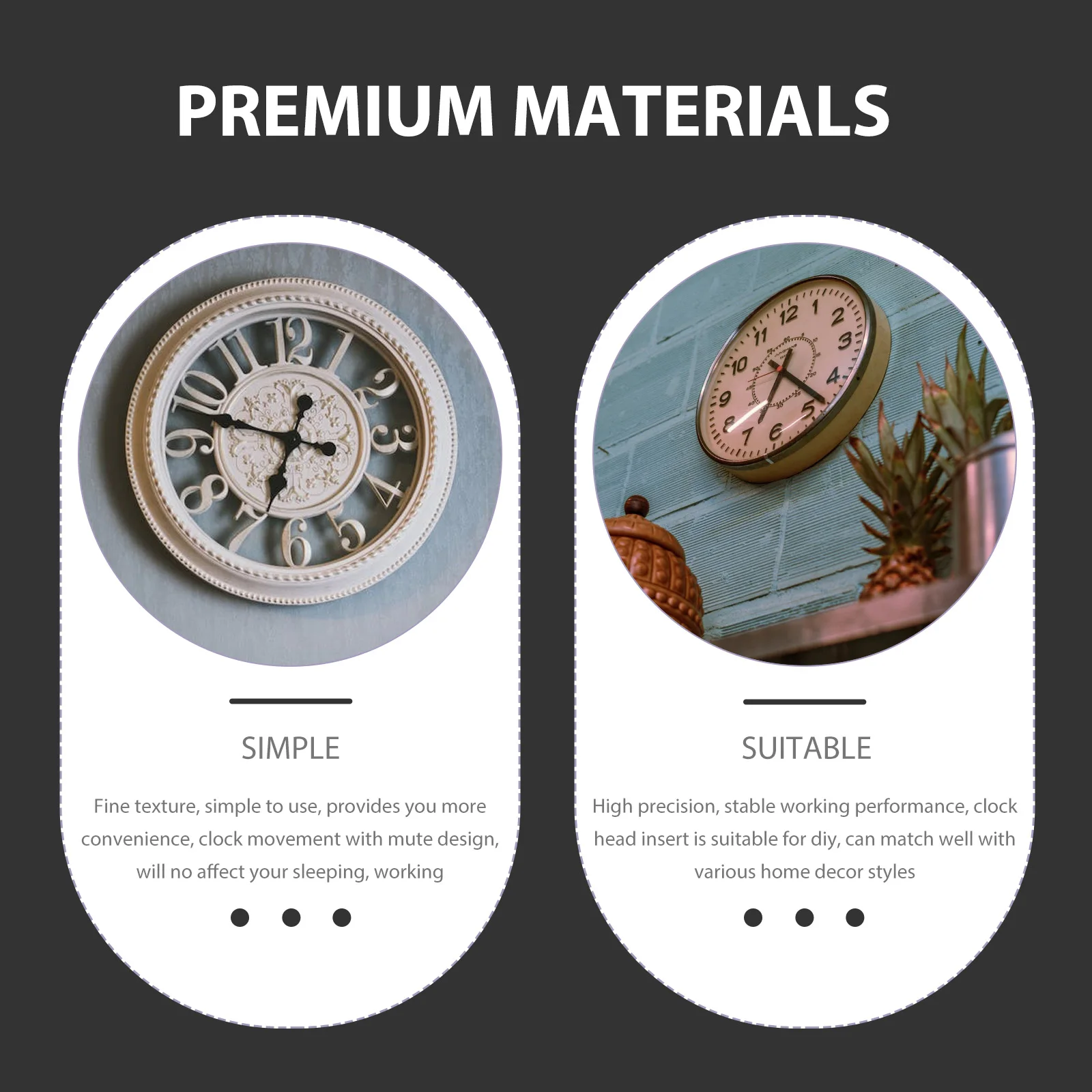 Round Head Insert With Clock Movement Vintage Style Diy Inlaid Replacement Mechanism Mini Quartz Clock Face Silent Durable
Round Head Insert With Clock Movement Vintage Style Diy Inlaid Replacement Mechanism Mini Quartz Clock Face Silent Durable