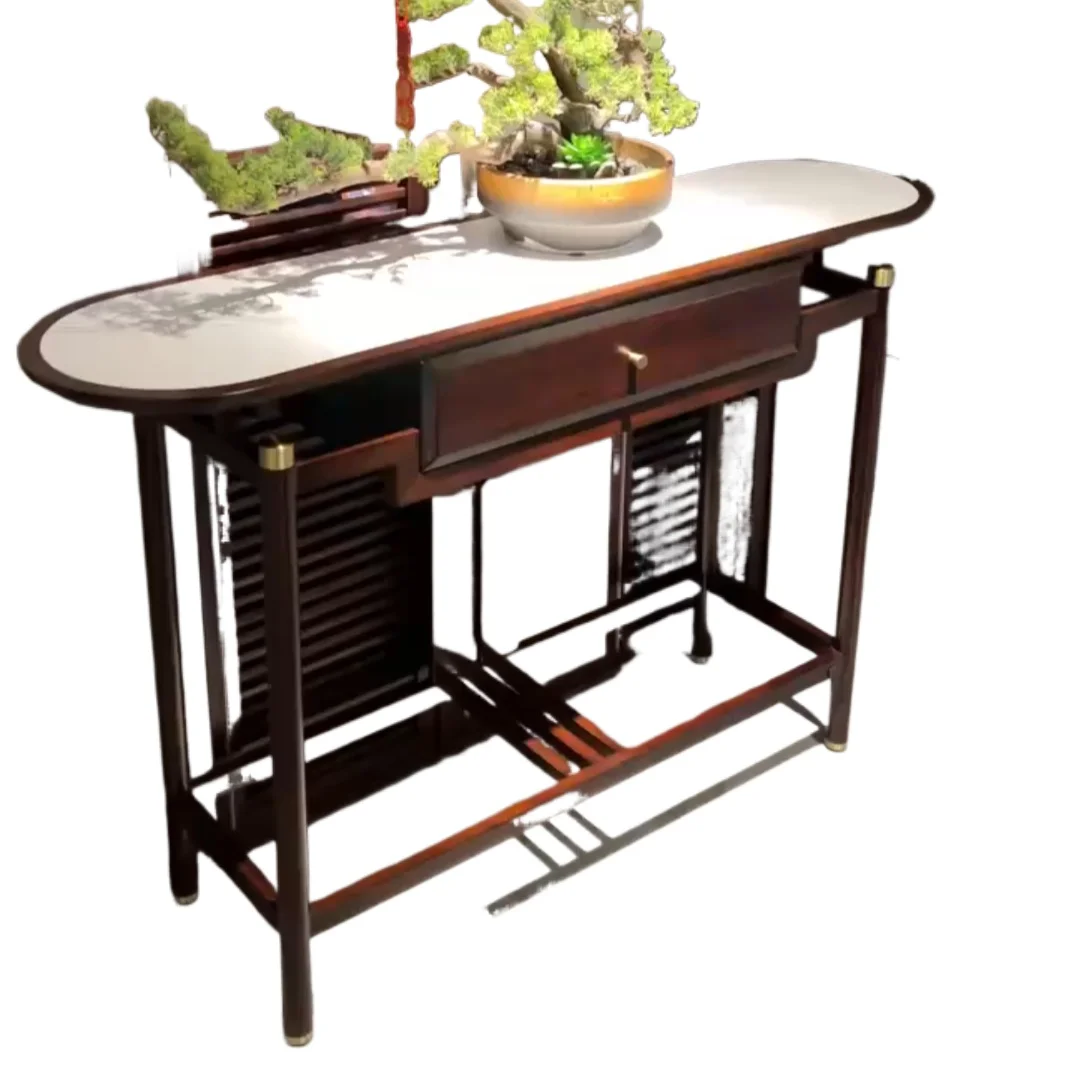 Новый входной столик из черного золота в китайском стиле, входной столик из цельного дерева, простой стол в китайском стиле, стол в стиле дзен.
Новый входной столик из черного золота в китайском стиле, входной столик из цельного дерева, простой стол в китайском стиле, стол в стиле дзен.