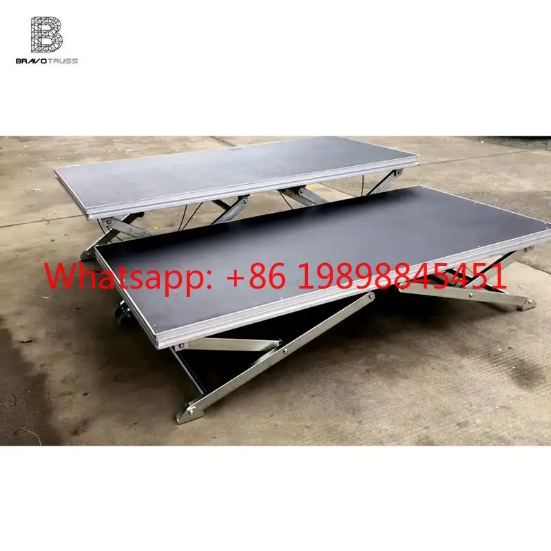 New Design 1m×2m X-shape Aluminum Scissors Folding Stage Platform
New Design 1m×2m X-shape Aluminum Scissors Folding Stage Platform