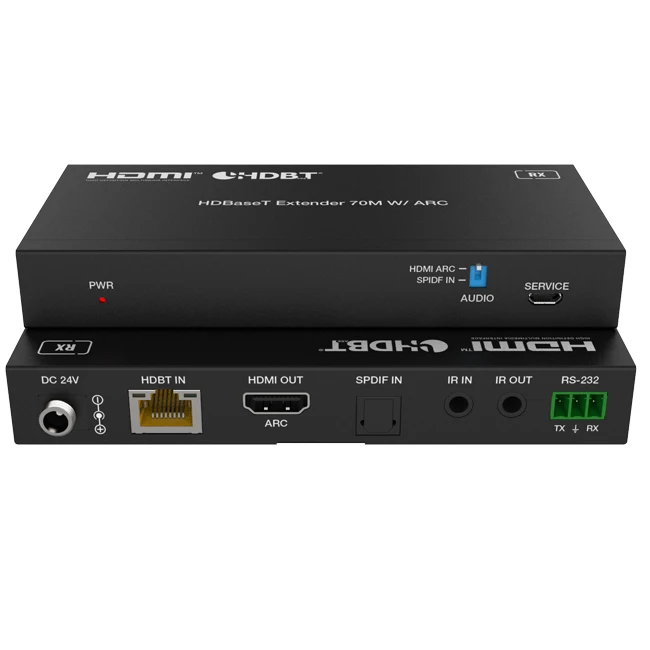 4K UHD HDMI HDBaseT Extender With IR/ARC/PoC/RS-232 for Home Theatre System
4K UHD HDMI HDBaseT Extender With IR/ARC/PoC/RS-232 for Home Theatre System