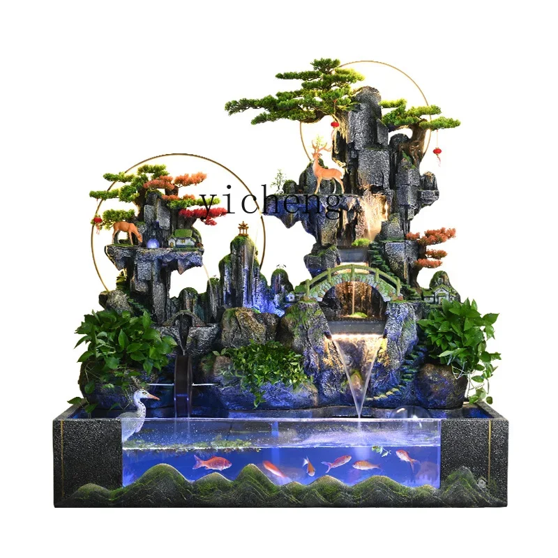 JJ large rockery waterfall circulating water ornament landscape outdoor pool fountain fairy garden
JJ large rockery waterfall circulating water ornament landscape outdoor pool fountain fairy garden