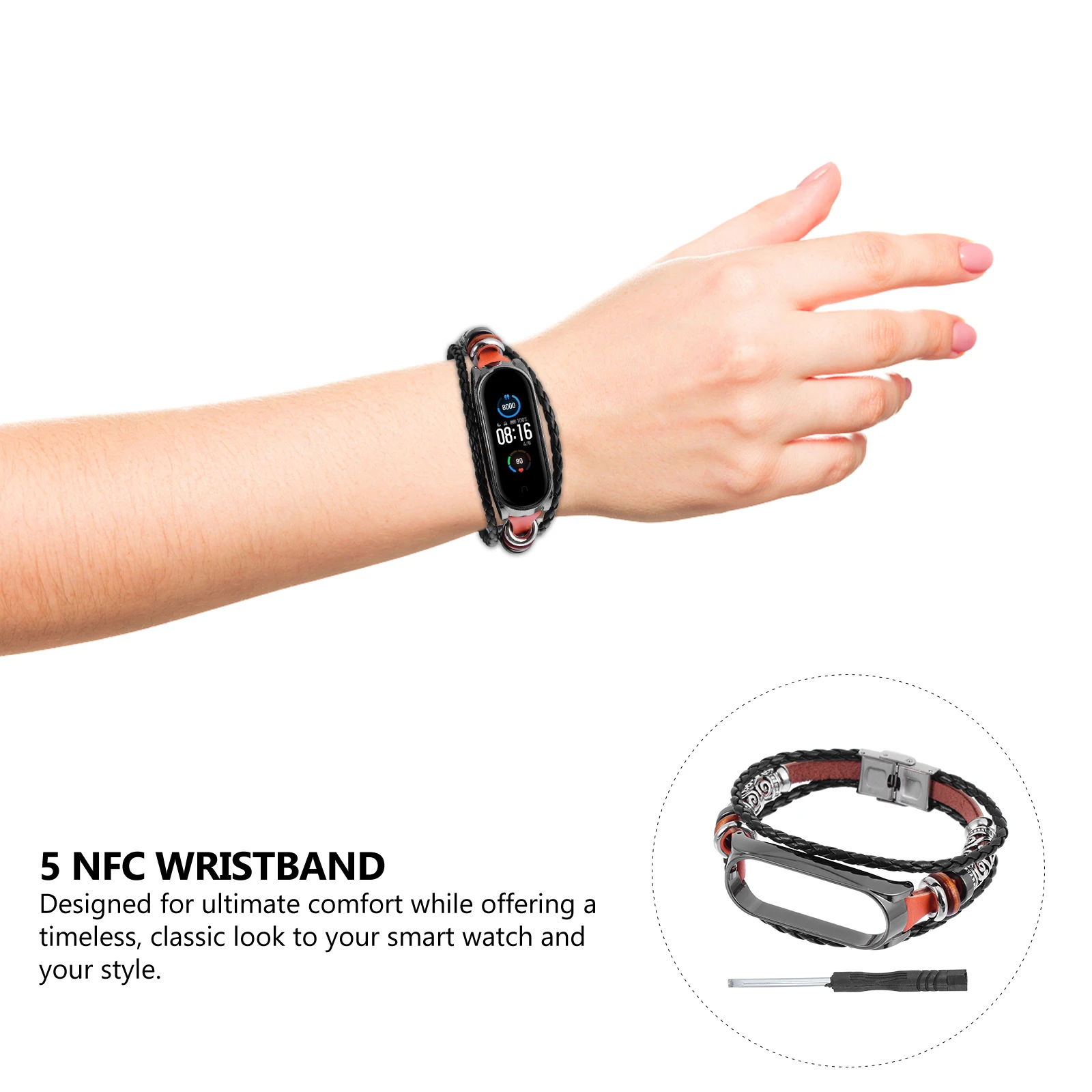 Metal Beaded Wristband Fashionable Watch Armband Outdoor Replacement Ersatz Uhrenarmband Zinc Alloy
Metal Beaded Wristband Fashionable Watch Armband Outdoor Replacement Ersatz Uhrenarmband Zinc Alloy