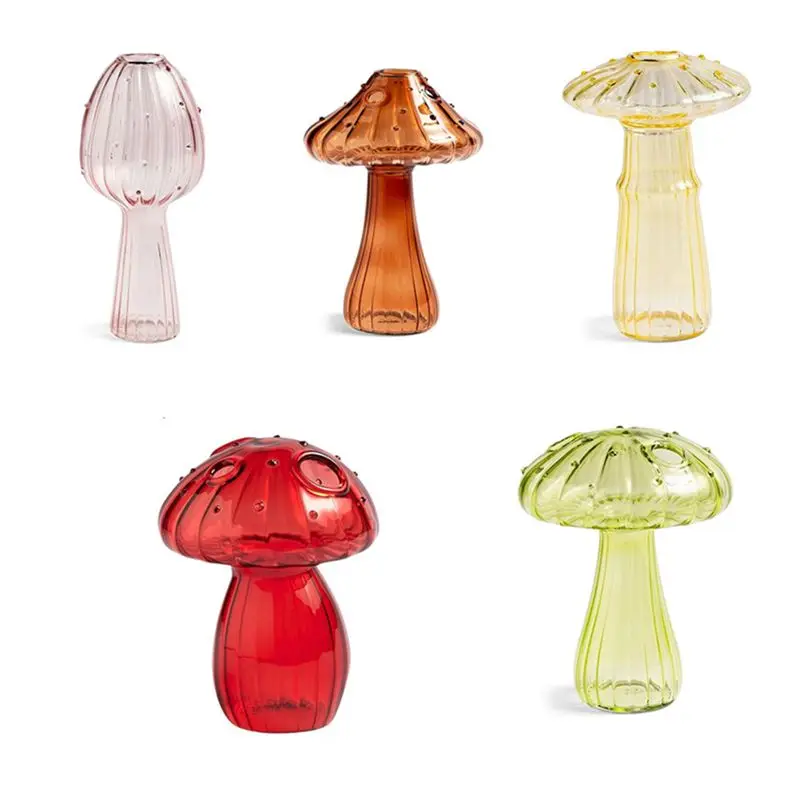 AT29-Set Of 5 Mushroom Glass Planter Colored Plant Propagation Station For Plants, Unique Small Glass Vase
AT29-Set Of 5 Mushroom Glass Planter Colored Plant Propagation Station For Plants, Unique Small Glass Vase