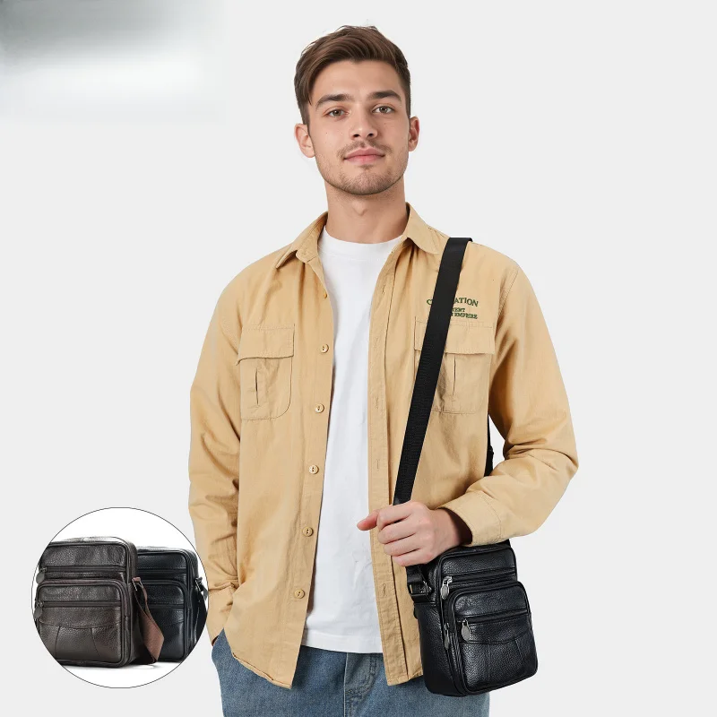 New Casual Men's Cow Leather Crossbody Bag Male Small Shoulder Phone Bag For Men
New Casual Men's Cow Leather Crossbody Bag Male Small Shoulder Phone Bag For Men