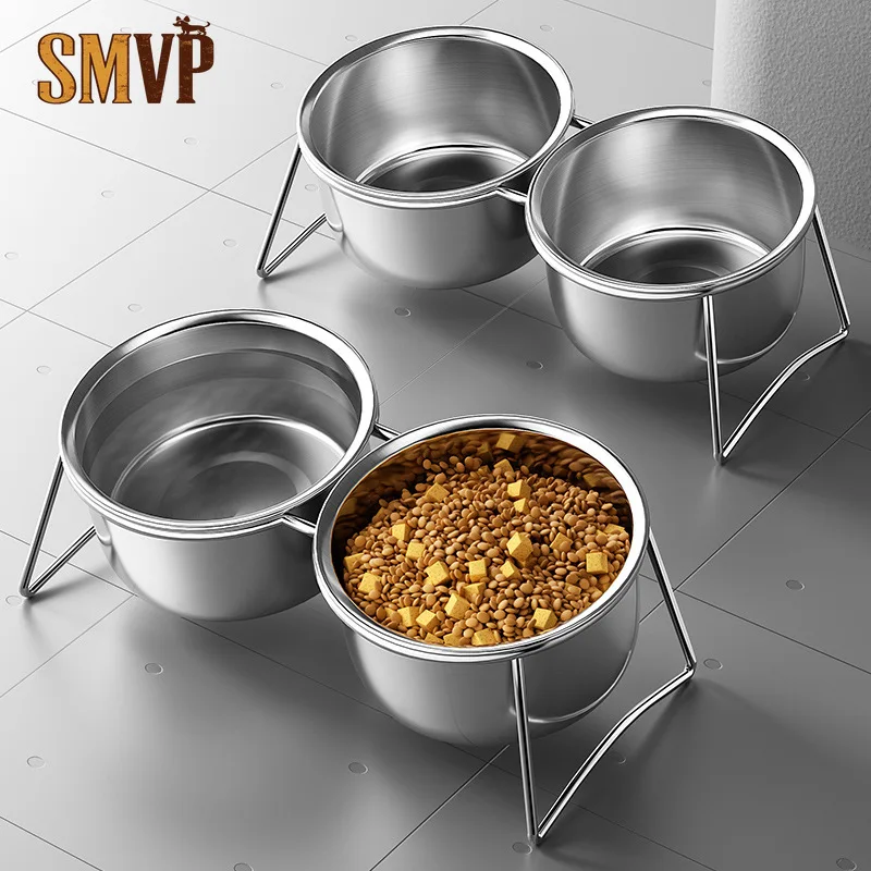 Pet Dog Food Bowls Stainless Steel Double Bowl Water Drinking Bottle Elevated Stand Cat Anti-tipping Dog Food Container
Pet Dog Food Bowls Stainless Steel Double Bowl Water Drinking Bottle Elevated Stand Cat Anti-tipping Dog Food Container