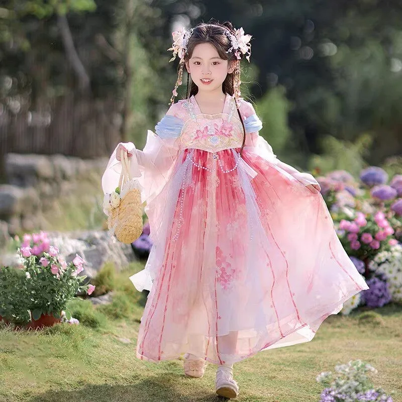 2026 Girls' Flower God Hanfu, high-end embroidered Tang dress, Chinese style super fairy princess dress
2026 Girls' Flower God Hanfu, high-end embroidered Tang dress, Chinese style super fairy princess dress