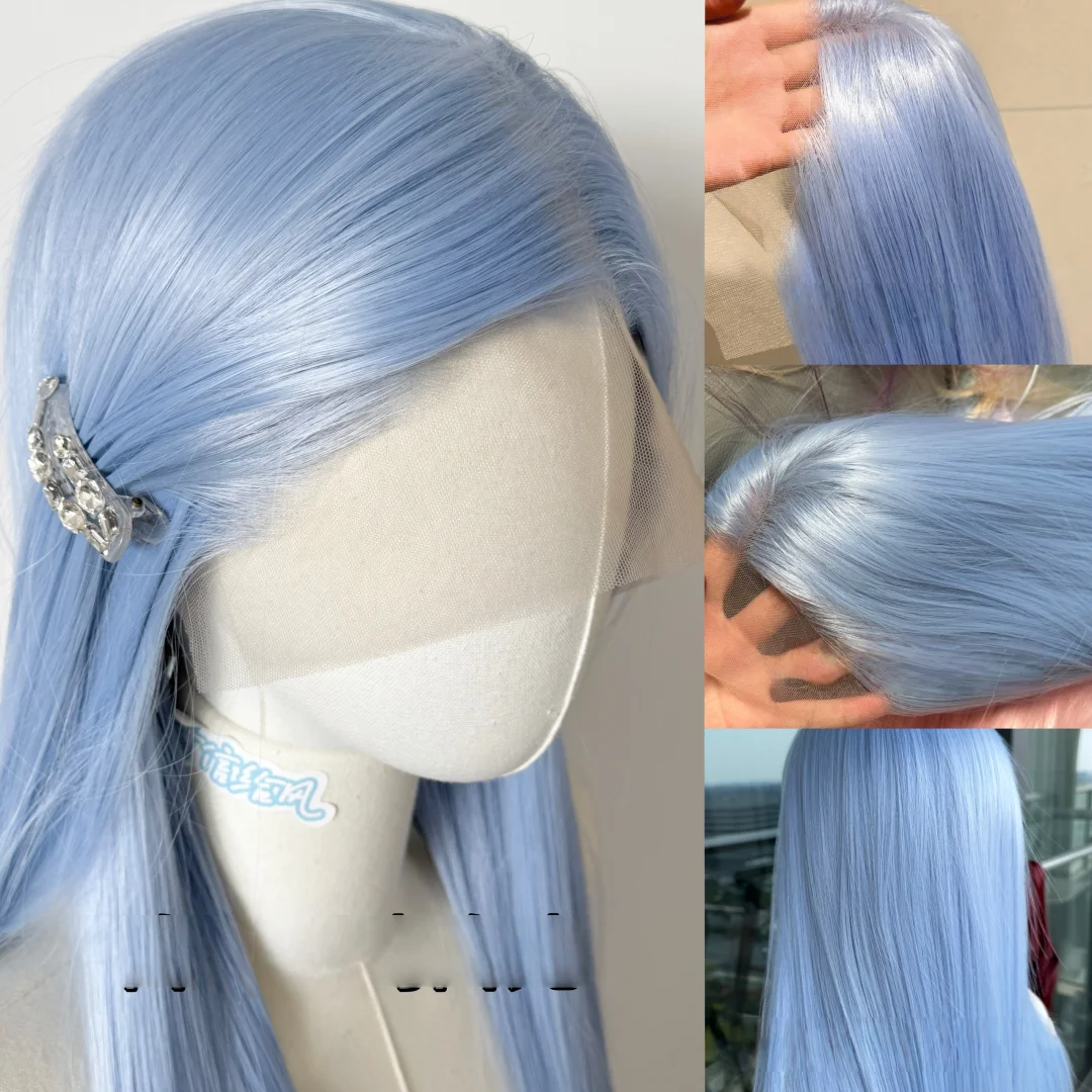 Light Blue Front Wig for Women 26 Inch Long Straight 13*4 Lace Wigs High Quality Synthetic Lace Wigs Natural Looking for Cosplay
Light Blue Front Wig for Women 26 Inch Long Straight 13*4 Lace Wigs High Quality Synthetic Lace Wigs Natural Looking for Cosplay