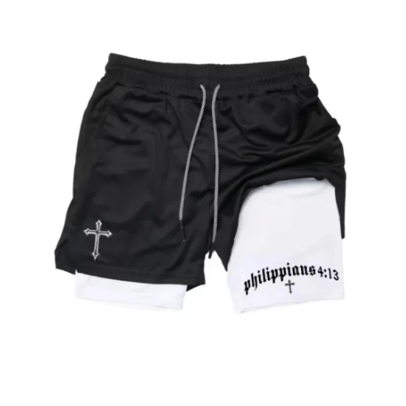 Men's 2-in-1 Athletic Shorts with Cell Phone Pocket Latest Cross Bible Graphic Fitness Christian Gym Workout Running Towel Short
Men's 2-in-1 Athletic Shorts with Cell Phone Pocket Latest Cross Bible Graphic Fitness Christian Gym Workout Running Towel Short