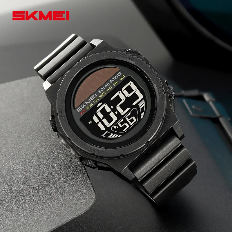 SKMEI повседневные цифровые спортивные электронные часы для мужчин и женщин, модные водонепроницаемые наручные часы с хронографом на солнечной энергии, 5 бар, Reloj Hombre
SKMEI повседневные цифровые спортивные электронные часы для мужчин и женщин, модные водонепроницаемые наручные часы с хронографом на солнечной энергии, 5 бар, Reloj Hombre