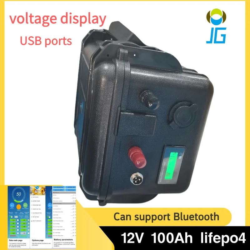 12 В 100 Ач Lifepo4 литиевая батарея Bluetooth BMS приложение 12,8 В батареи USB для инверторного питания, автофургонов, лодок, гольф-каров, кемпинга
12 В 100 Ач Lifepo4 литиевая батарея Bluetooth BMS приложение 12,8 В батареи USB для инверторного питания, автофургонов, лодок, гольф-каров, кемпинга
