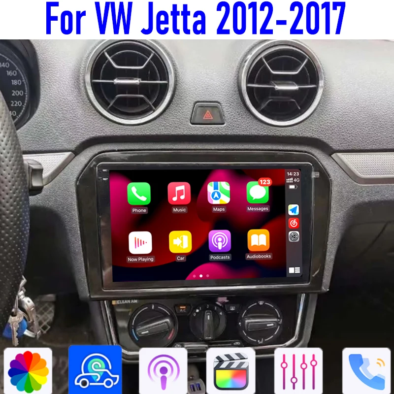 Car radio 9'' For VW Jetta 2012-2017 Stereo Head Unit Wireless Apple Carplay Android 15 Auto GPS Camera Google Map WIFI 4-64GB
Car radio 9'' For VW Jetta 2012-2017 Stereo Head Unit Wireless Apple Carplay Android 15 Auto GPS Camera Google Map WIFI 4-64GB