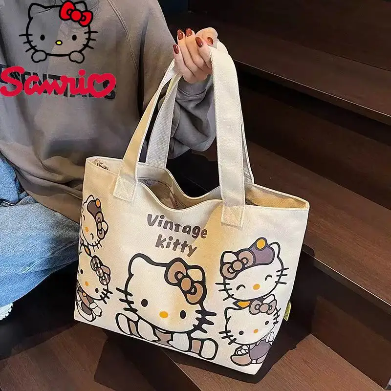 Sanrio Hello Kitty Canvas Tote Bag Cute Lightweight Durable for Travel Work Gift for Women White with Black Straps
Sanrio Hello Kitty Canvas Tote Bag Cute Lightweight Durable for Travel Work Gift for Women White with Black Straps