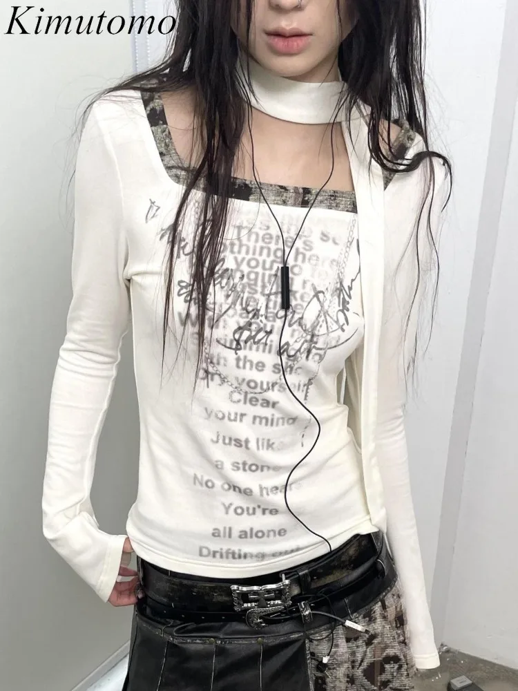 Kimutomo Women T Shirts Y2k Aesthetic Vintage Letter Printed 2025 Harajuku Patchwork and Scarf Tops Casual Grunge Bottoming Tee
Kimutomo Women T Shirts Y2k Aesthetic Vintage Letter Printed 2025 Harajuku Patchwork and Scarf Tops Casual Grunge Bottoming Tee