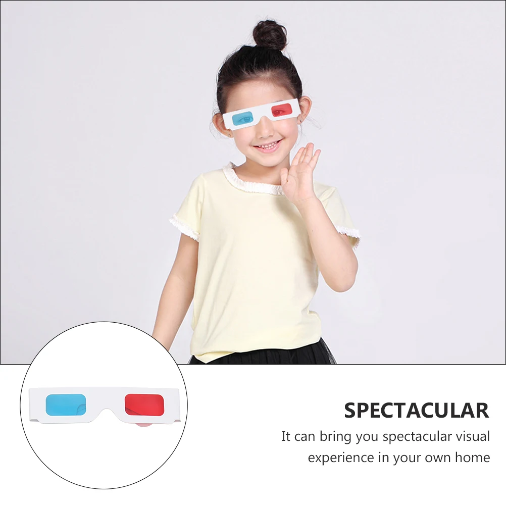 100 Pcs 3D Glasses Red Blue Anaglyph Paper Lightweight Portable Compact Size Homes Cinemas 3D Movies Television Frames White
100 Pcs 3D Glasses Red Blue Anaglyph Paper Lightweight Portable Compact Size Homes Cinemas 3D Movies Television Frames White
