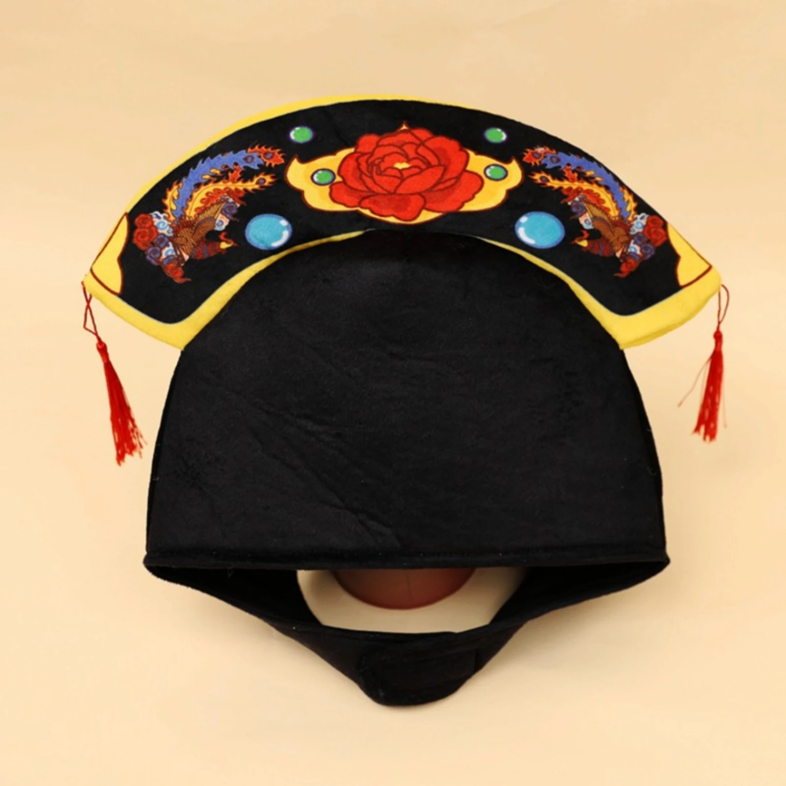 Embroidered Floral Bird Hat Velvety Ceremonial Hat Tasseled Black Headpiece
Embroidered Floral Bird Hat Velvety Ceremonial Hat Tasseled Black Headpiece