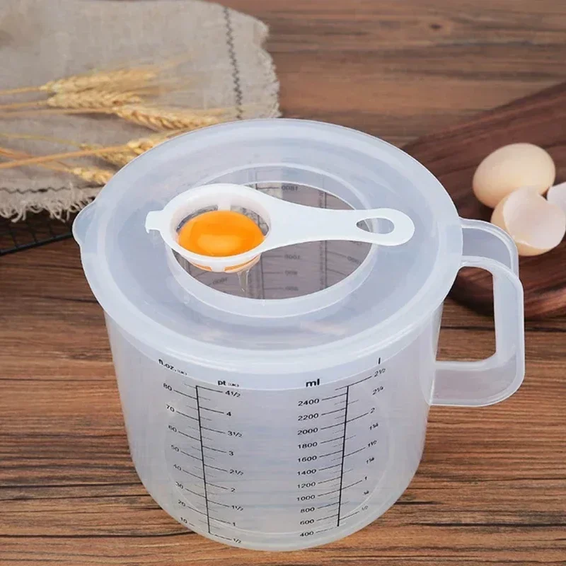 Large Capacity Baking Measuring Cup 2.5L Scale Kitchen Tool Mixing Bowl with Lid Transparent Plastic Mixing Cup for Home Tools
Large Capacity Baking Measuring Cup 2.5L Scale Kitchen Tool Mixing Bowl with Lid Transparent Plastic Mixing Cup for Home Tools