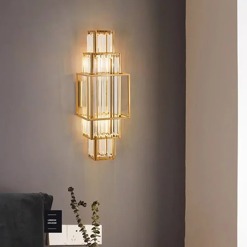 Luxury Crystal Wall Lamp Bedroom Vanity Lamp Living Room Aisle Stair Bathroom Light Modern Background Wall Decor Indoor Fixtures
Luxury Crystal Wall Lamp Bedroom Vanity Lamp Living Room Aisle Stair Bathroom Light Modern Background Wall Decor Indoor Fixtures