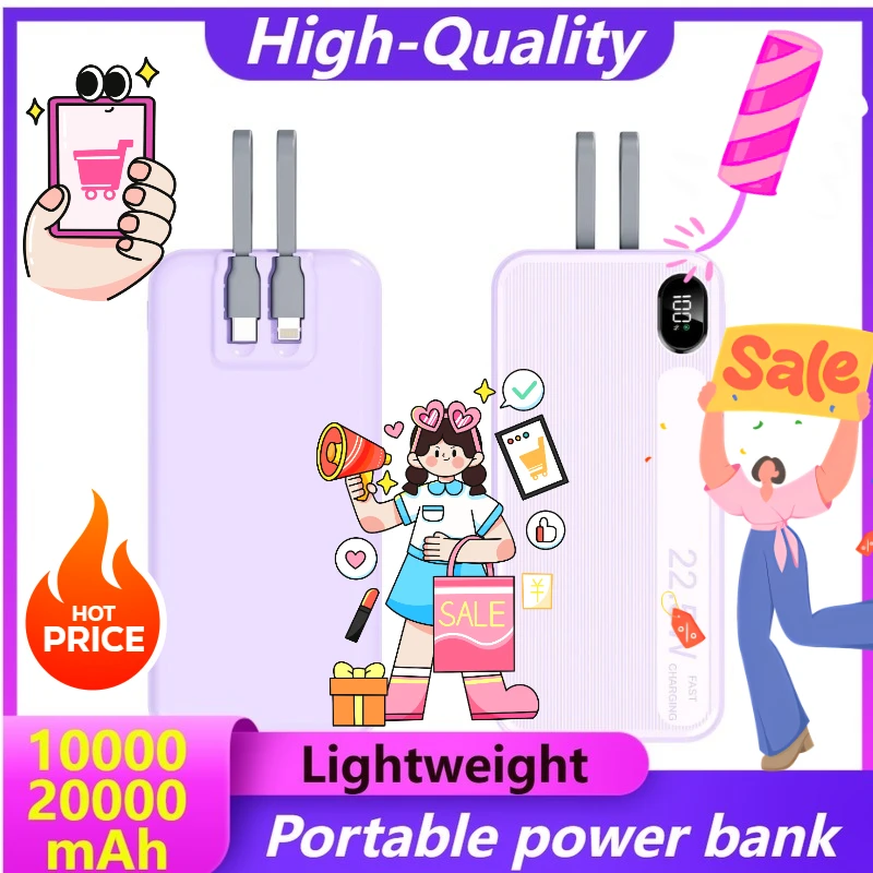 22.5W 10000mAh 20000mAh Ultra-large Capacity Fast Charging Mini Portable Power Bank
22.5W 10000mAh 20000mAh Ultra-large Capacity Fast Charging Mini Portable Power Bank