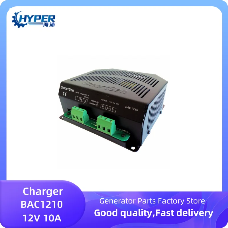 SmartGen BAC1210-12V (12V/10A, 90-280VAC 50/60Hz) Generator Battery Charger Module Electric Generator Parts
SmartGen BAC1210-12V (12V/10A, 90-280VAC 50/60Hz) Generator Battery Charger Module Electric Generator Parts