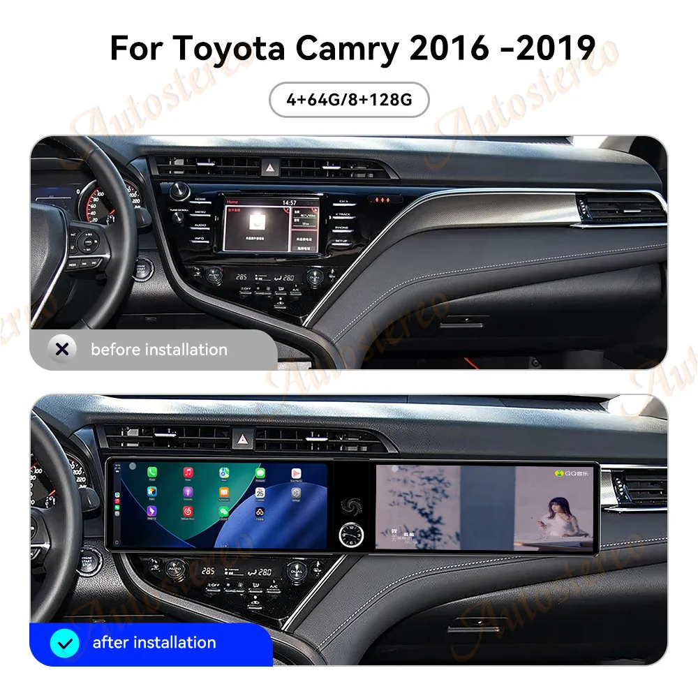 Двойной экран 12,3 дюйма Qualcomm для Toyota Camry 2016-2019 Android 13, автомобильный радиоприемник, мультимедийный плеер, GPS-навигация, аксессуары, авто
Двойной экран 12,3 дюйма Qualcomm для Toyota Camry 2016-2019 Android 13, автомобильный радиоприемник, мультимедийный плеер, GPS-навигация, аксессуары, авто