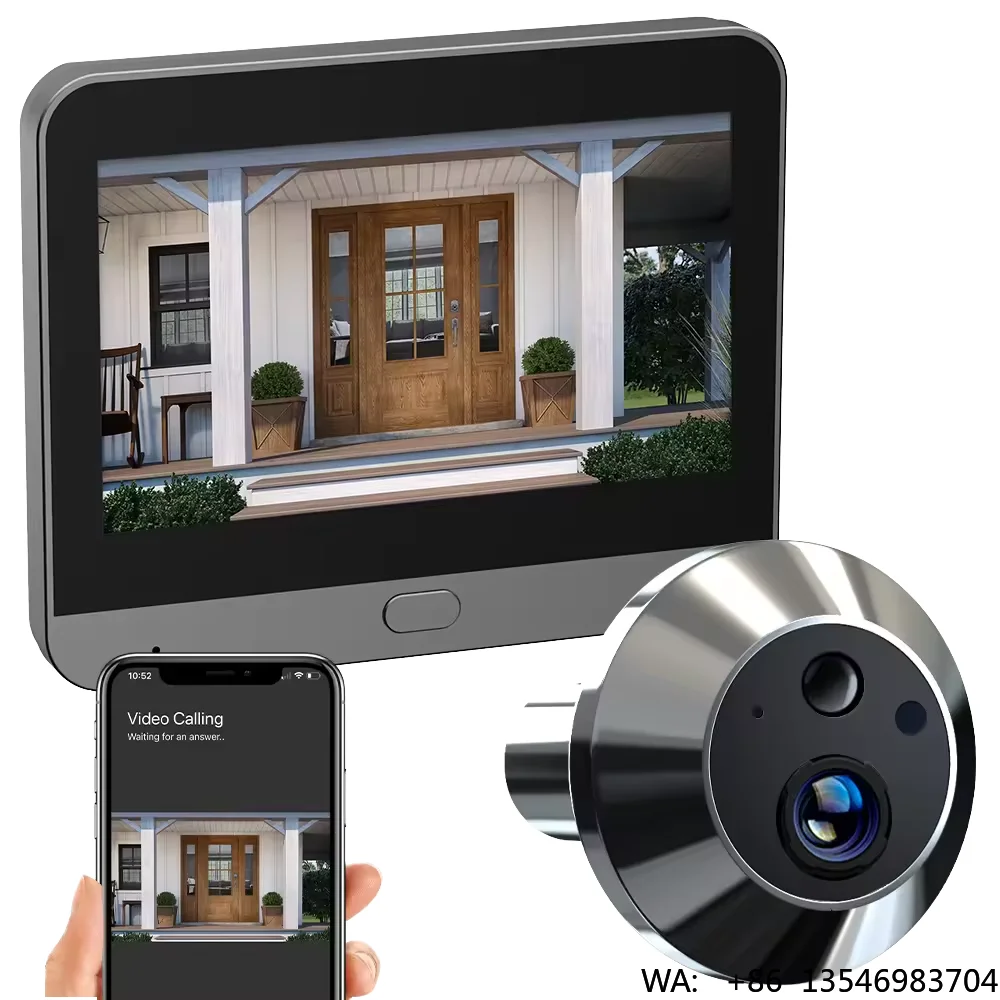 Peephole Camera Tuya Door Viewers for Apartment 3MP Ring Doorbell 4.3 Inch LCD HD Screen 140 Degree Wide Video Doorbell Camera
Peephole Camera Tuya Door Viewers for Apartment 3MP Ring Doorbell 4.3 Inch LCD HD Screen 140 Degree Wide Video Doorbell Camera