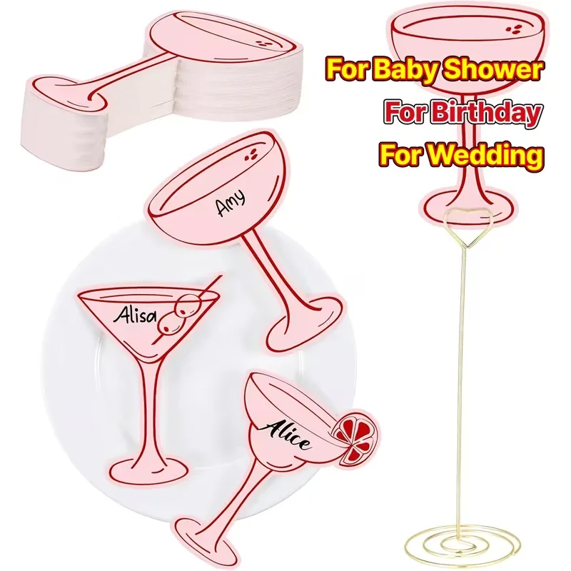 20pcs Martini Glasses Place Card Name Signs for Wedding Bachelorette Party Table Plates Decoration Birthday Baby Shower Supplies
20pcs Martini Glasses Place Card Name Signs for Wedding Bachelorette Party Table Plates Decoration Birthday Baby Shower Supplies