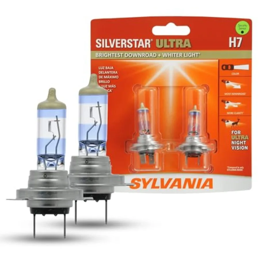 - H7 SilverStar Ultra - High Performance Halogen Headlight Bulb High Beam Low Beam and Fog Replacement Bulb Brightest Downroad
- H7 SilverStar Ultra - High Performance Halogen Headlight Bulb High Beam Low Beam and Fog Replacement Bulb Brightest Downroad