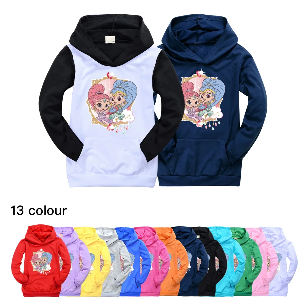 Shimmer Shine Outfit Cotton Kids Spring Autumn Thin Pocket Hoodies Baby Girls Clothing Little Child Hooded Tshirt Clothes 6 8 T
Shimmer Shine Outfit Cotton Kids Spring Autumn Thin Pocket Hoodies Baby Girls Clothing Little Child Hooded Tshirt Clothes 6 8 T