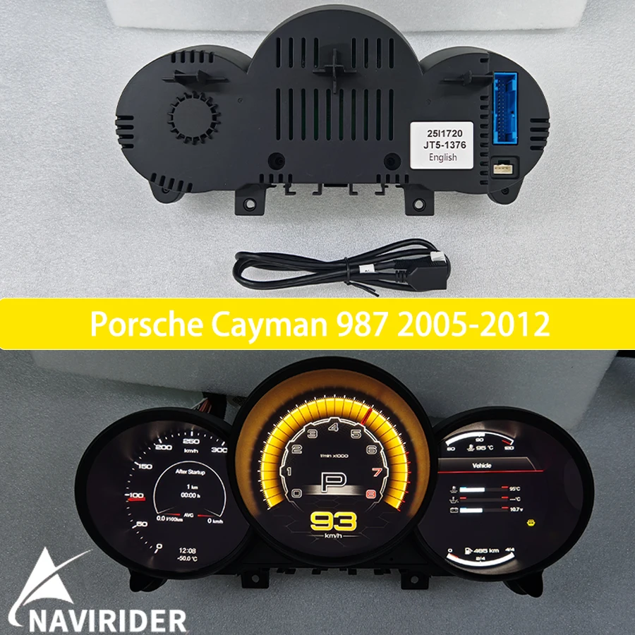 Новый усовершенствованный цифровой LCD-дисплей для приборной панели Porsche Cayman 987 2005-2012, спидометр, тахометр, HD-экран
Новый усовершенствованный цифровой LCD-дисплей для приборной панели Porsche Cayman 987 2005-2012, спидометр, тахометр, HD-экран
