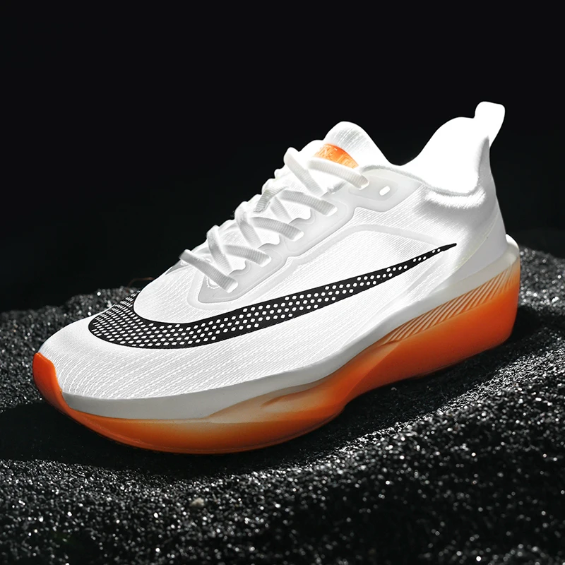 Мужские кроссовки, весна-лето, новые повседневные дышащие легкие гоночные кроссовки на открытом воздухе, спортивная обувь с амортизацией из углеродистой пластины
Мужские кроссовки, весна-лето, новые повседневные дышащие легкие гоночные кроссовки на открытом воздухе, спортивная обувь с амортизацией из углеродистой пластины