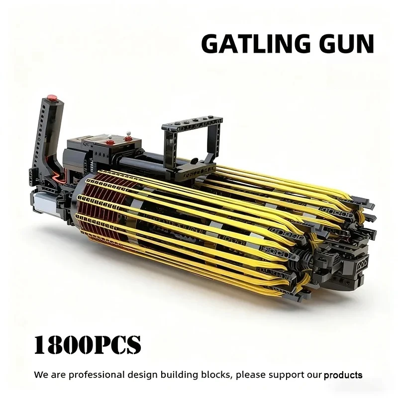 1800PCS Technical Gatling Toy Building Block Gun Assembly Can Shoot Technology Continuous Firing Gift For Boy
1800PCS Technical Gatling Toy Building Block Gun Assembly Can Shoot Technology Continuous Firing Gift For Boy
