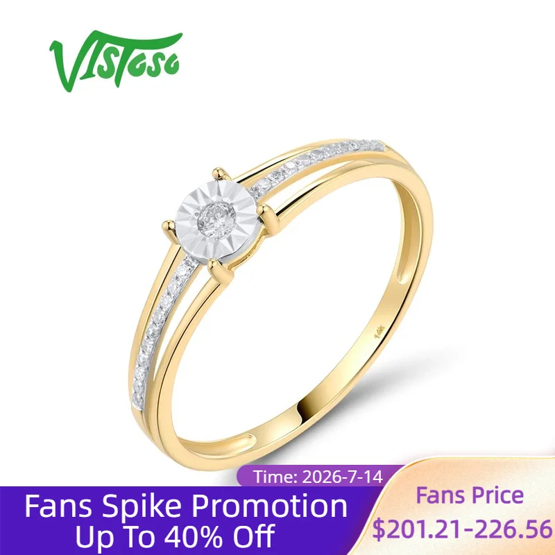 VISTOSO Pure 14K 585 Two Tone Gold Rings For Women Shiny Diamond Classic Mirror Plate Wedding Anniversary Gift Fine Jewelry
VISTOSO Pure 14K 585 Two Tone Gold Rings For Women Shiny Diamond Classic Mirror Plate Wedding Anniversary Gift Fine Jewelry