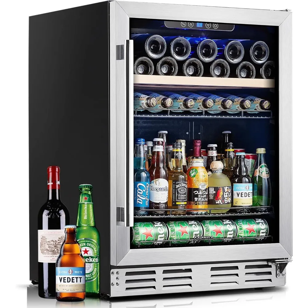 Mini Fridge Beverage and Wine Cooler Built-in or Freestanding - 118 Cans & 16 Bottles Capacity Wine Refrigerator Cooler
Mini Fridge Beverage and Wine Cooler Built-in or Freestanding - 118 Cans & 16 Bottles Capacity Wine Refrigerator Cooler