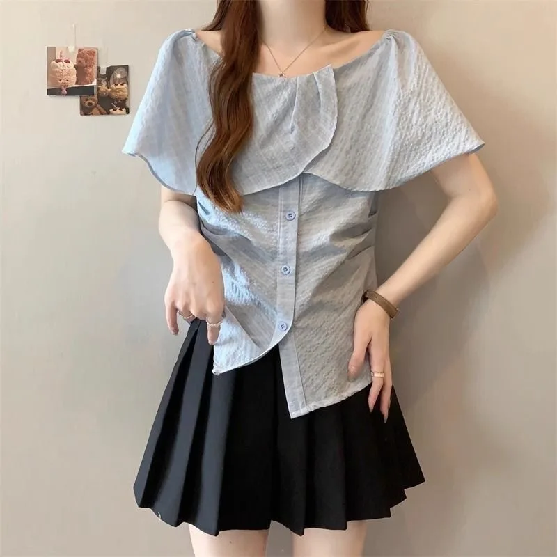 plus Size Women's Plaid Shirt Slimming Waist Tuck Short Sleeve One Shoulder Design Summer Fashion Commute Style Polyester Fabric
plus Size Women's Plaid Shirt Slimming Waist Tuck Short Sleeve One Shoulder Design Summer Fashion Commute Style Polyester Fabric