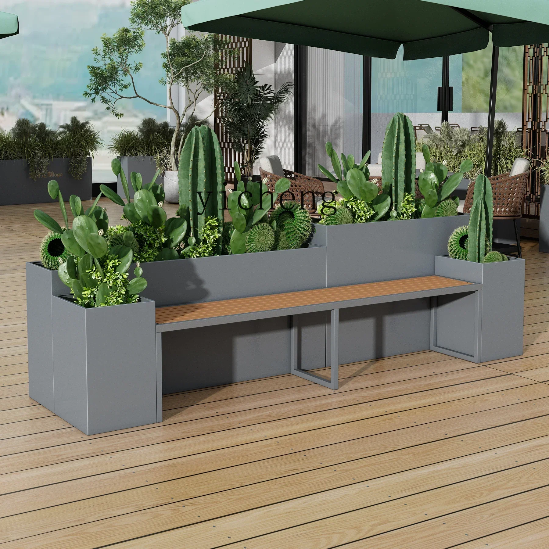 outdoor stainless steel seat flower box flower pool outdoor seat combination flower bed wrought iron
outdoor stainless steel seat flower box flower pool outdoor seat combination flower bed wrought iron