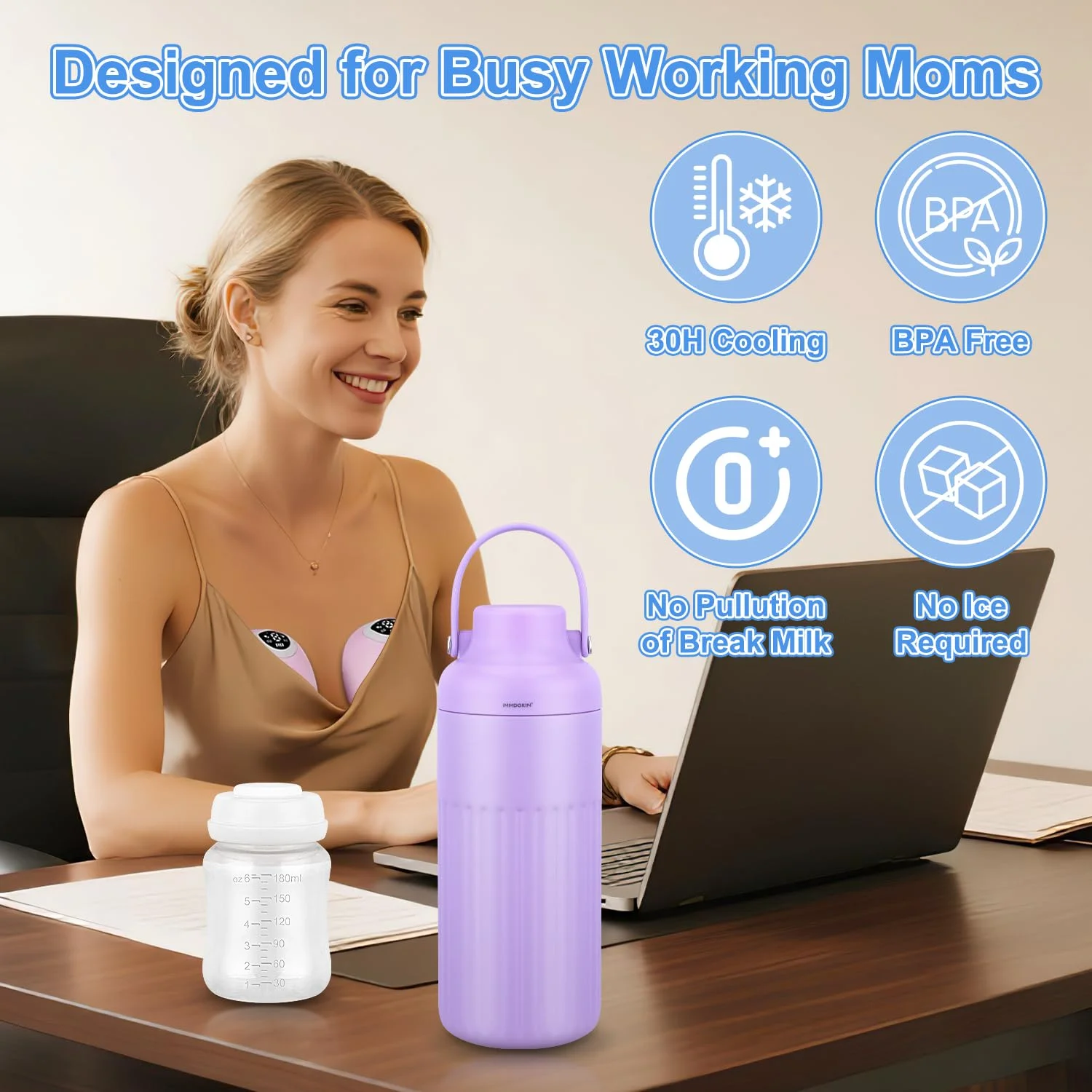 Apitor Compact Breast Milk Cooler Bottle For Breastfeeding Moms 30H Leakproof Reusable 2 Storage Bottles Travel Outdoor Use
Apitor Compact Breast Milk Cooler Bottle For Breastfeeding Moms 30H Leakproof Reusable 2 Storage Bottles Travel Outdoor Use