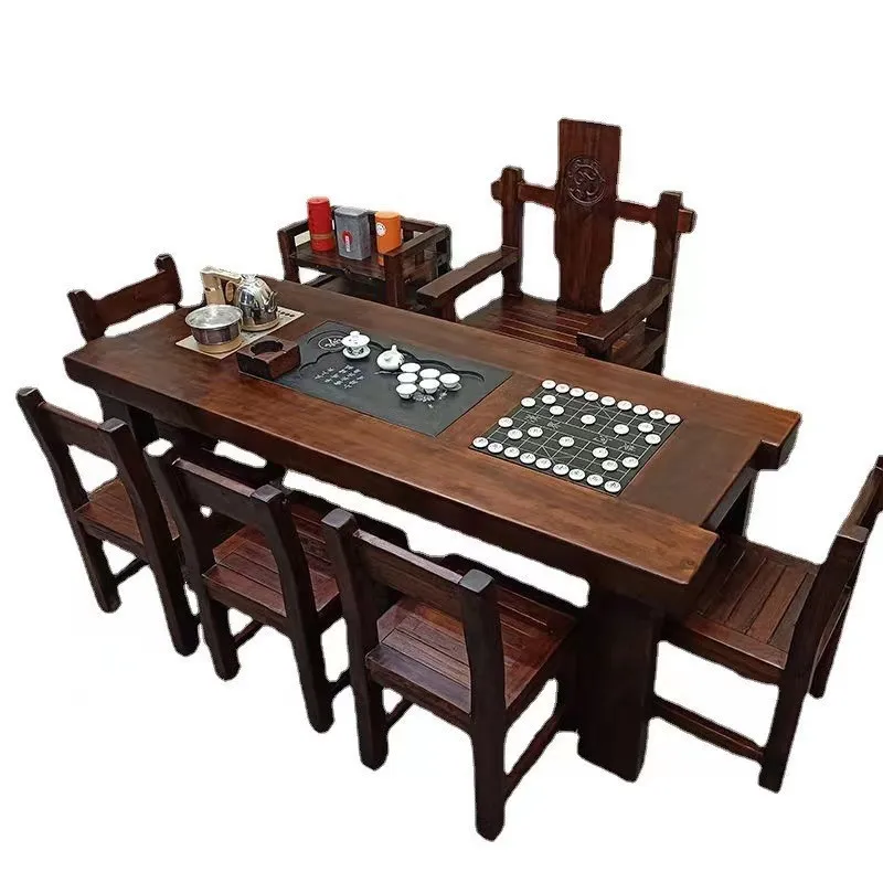Old boat wood tea table tea table integrated whole set of solid wood office furniture living room home tea table 
Old boat wood tea table tea table integrated whole set of solid wood office furniture living room home tea table