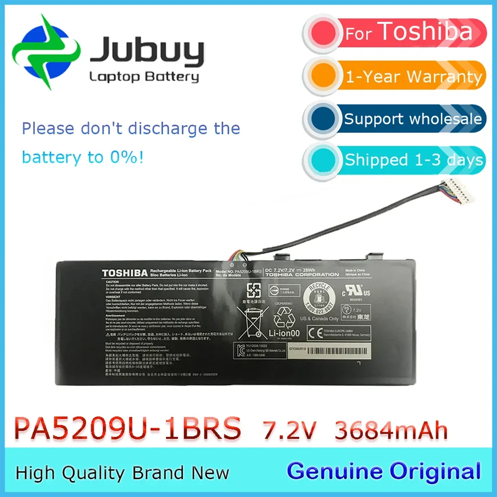 Original 7.2V 28Wh PA5209U-1BRS Notebook Battery for Toshiba Satellite Radius 11 L15W-B1302 L10W
Original 7.2V 28Wh PA5209U-1BRS Notebook Battery for Toshiba Satellite Radius 11 L15W-B1302 L10W