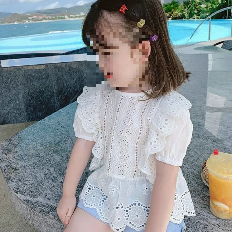 Shirts Kid Girl 2025 Summer New Style Cotton Lace Ruched Soft Breathable Sweet Casual Fashion Pastorale Daily Vacation Korean
Shirts Kid Girl 2025 Summer New Style Cotton Lace Ruched Soft Breathable Sweet Casual Fashion Pastorale Daily Vacation Korean