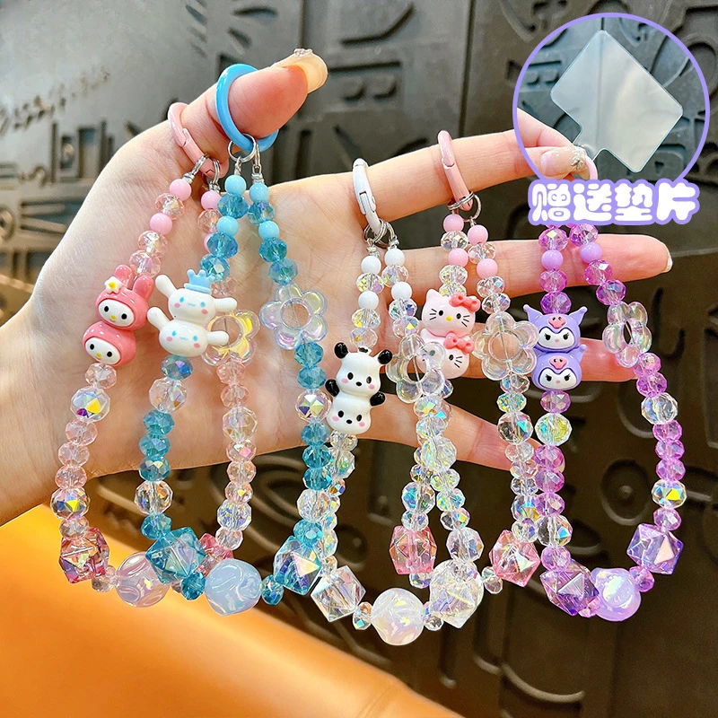 Kawaii Sanrio Kuromi Phone Chain W/Card Beads Charm Wrist Strap Pendant Keychain Cute Cartoon Lanyard Backpack Accessories Gift
Kawaii Sanrio Kuromi Phone Chain W/Card Beads Charm Wrist Strap Pendant Keychain Cute Cartoon Lanyard Backpack Accessories Gift