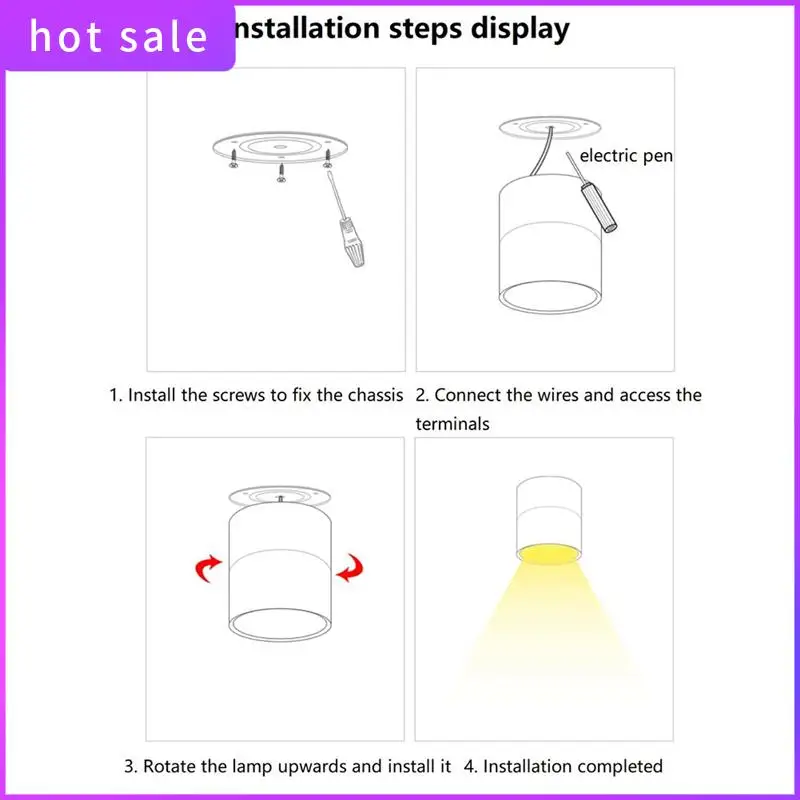 4000K Neutral Light LED Downlight 12W Surface Mounted Rotating Folding Ceiling Lamp Universal Corridor Aisle Light Easy To Use
4000K Neutral Light LED Downlight 12W Surface Mounted Rotating Folding Ceiling Lamp Universal Corridor Aisle Light Easy To Use