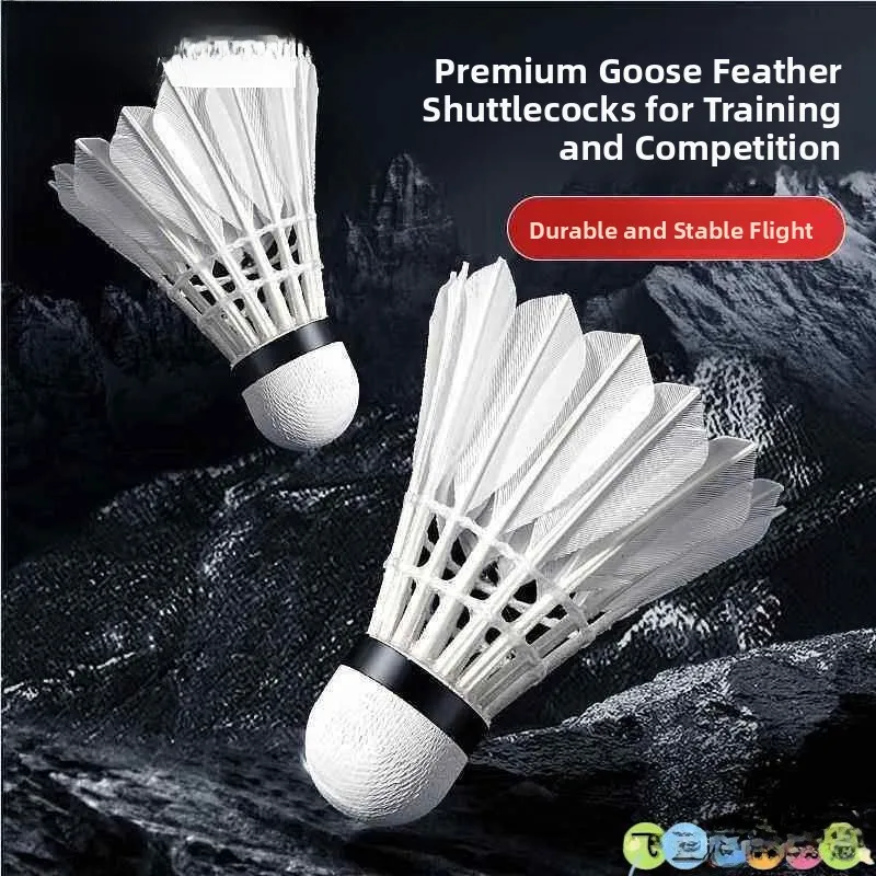Badminton Shuttlecocks 12pcs Goose Feathers New Outdoor Competition Professional Grade Durable Indoor Training Ball
Badminton Shuttlecocks 12pcs Goose Feathers New Outdoor Competition Professional Grade Durable Indoor Training Ball
