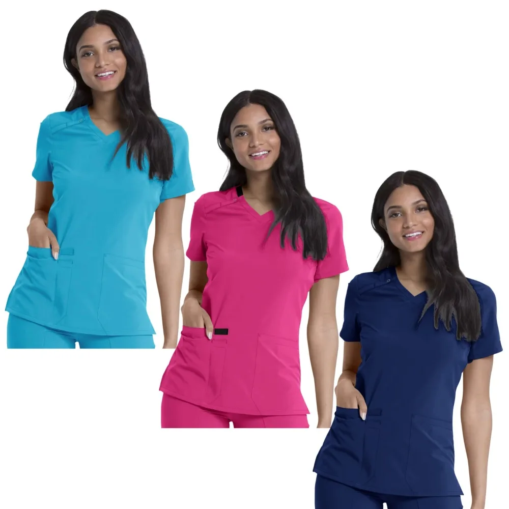 Women'S Casual Loose Pocket Nurse Uniform Solid Color V-Neck Short-Sleeved Nursing Top Breathable Nursing Work Clothes
Women'S Casual Loose Pocket Nurse Uniform Solid Color V-Neck Short-Sleeved Nursing Top Breathable Nursing Work Clothes