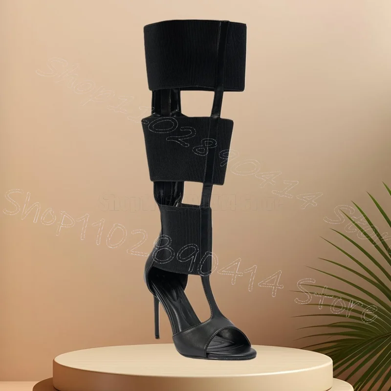 Black Patchwork Hollow Design Sandals Boots Back Zipper Women Shoes Thin High Heels Sexy Party Dating 2026 Zapatos Para Mujere
Black Patchwork Hollow Design Sandals Boots Back Zipper Women Shoes Thin High Heels Sexy Party Dating 2026 Zapatos Para Mujere