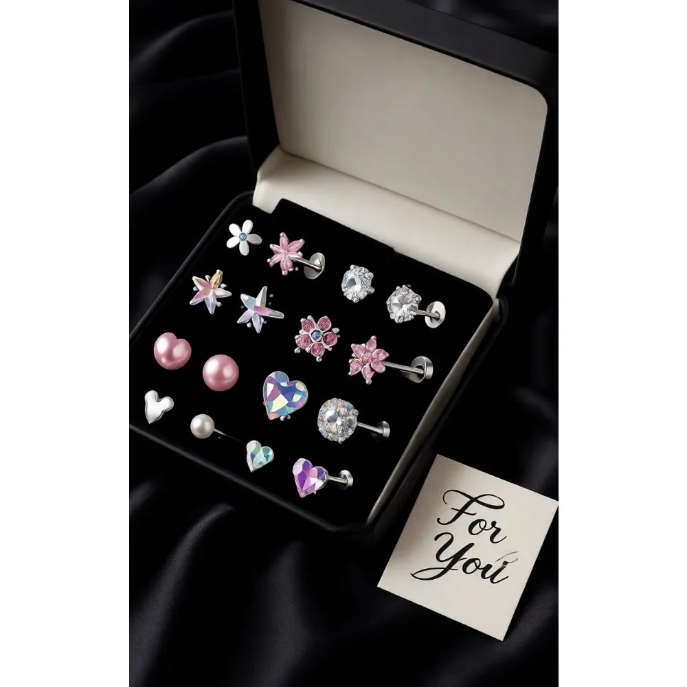 16 пар гипоаллергенных сережек-гвоздиков из хирургической стали для девочек, малышей и женщин с чувствительными ушами
16 пар гипоаллергенных сережек-гвоздиков из хирургической стали для девочек, малышей и женщин с чувствительными ушами